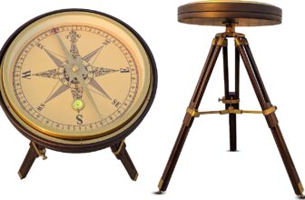 Vintage Brass Large Compass Coffee Table