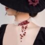 Dripping Blood Pearl Necklace