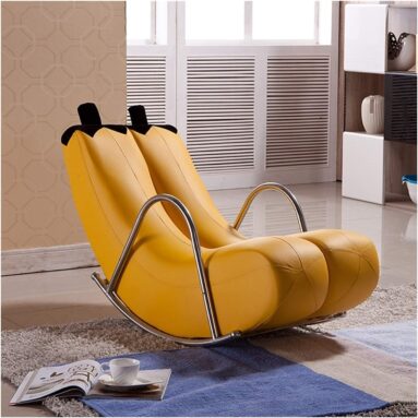 Leather Banana Rocking Chair