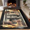 The Burning $100 Bill Area Rug