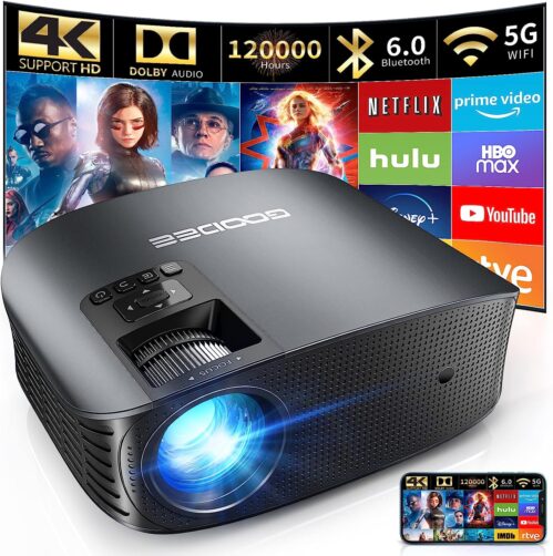 GooDee Projector 4K with WiFi and Bluetooth