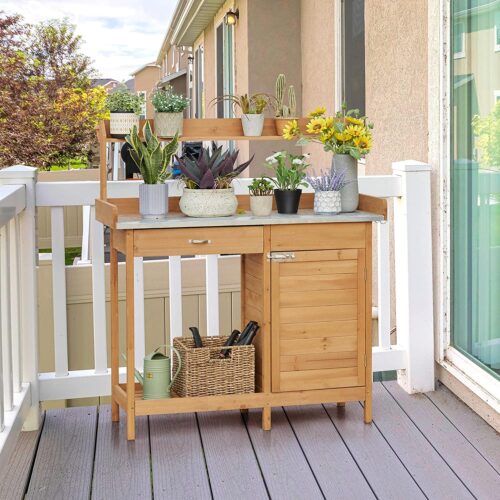 Yaheetech Outdoor Potting Bench Table